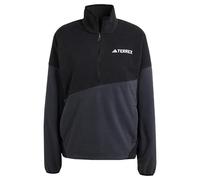 adidas Femme Terrex Multi Climawarm Fleece Anorak Sweatshirt, Black/Carbon, L