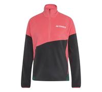 adidas Femme Terrex Multi Climawarm Fleece Anorak Sweatshirt, Pure Turbo/Carbon, S