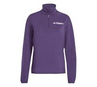 adidas Femme Terrex Multi Climawarm Half Zip Tech Fleece Jacket, Aurora Plum, XS