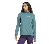 adidas Femme Terrex Multi Climawarm Half Zip Tech Fleece Jacket, preloved Teal, M