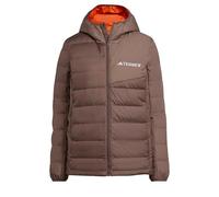 adidas Femme Terrex Multi Light Down CLIMAWARM Hooded Jacket, Earth Strata/Trace Brown, M