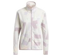 Adidas Femme Terrex Multi Printed Full Zip Fleece Jacket, Grey One/Preloved Fig, XL