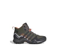 adidas Femme Terrex Swift R2 Mid Gore-TEX Hiking Shoes, Olive strata/Aurora Black/Amber Tint, 37 1/3 EU