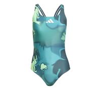 Adidas Femme TIE Dye Graphic V Back Swimsuit, Aurora Ivy/White, 36