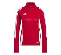 Adidas Sweat Tiro24 Demi-zip Rouge Taille L Coupe Regular Femme