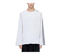 Adidas, Femme, Tops, Blanc, Taille: 38 FR Y-3 Raw Edge 3 Stripes T-shirt à manches longues