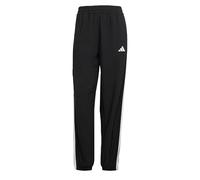 adidas Femme Train Essentials 3-Stripes Woven Pants, Black/White, M
