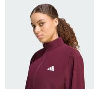 adidas Femme Train Essentials 3-Stripes Woven Warm Up Sweatshirt, Maroon/White, XL Tall