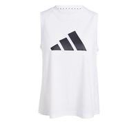 adidas Femme Train Essentials Big Performance Logo Training Tank Top, White/Black, S