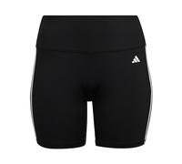adidas Femme Training Essentials 3-Stripes High-Waisted Short Leggings, Black, XL