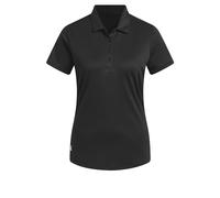 adidas Femme Women's Solid Performance Short Sleeve Polo Shirt, Black, XL