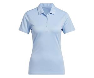 adidas Femme Women's Solid Performance Short Sleeve Polo Shirt, Clear Sky, XL