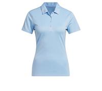 adidas Femme Women's Solid Performance Short Sleeve Polo Shirt, Clear Sky, XS