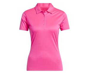 adidas Femme Women's Solid Performance Short Sleeve Polo Shirt, Solar Pink, XL