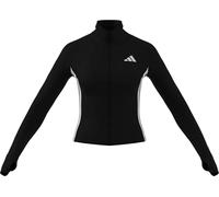 adidas Femme Workout Essentials 3-Stripes Zip Through Sweatshirt, Black/White, XXL