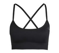 adidas Femme Workout Essentials Knit Light Support Padded Bra, Black, XL