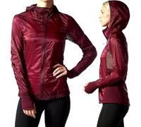 Adidas Femmes Veste de Course Coupe-Vent Sport Entraînement Brillant Vin Rouge