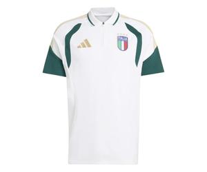 adidas FIGC Polo à manches courtes pour homme, Blanc., L