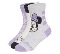 adidas Fille Disney Minnie Mouse Socks Socks, light grey heather/magic lilac/off white, S