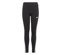 Adidas Legging Essentials en coton à 3 bandes Noir/Blanc 11-12A