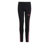 adidas Fille Essentials 3 Stripes Leggings, Black/Pink Fusion, 9-10 Years