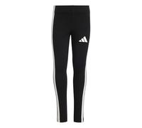adidas Fille Essentials 3 Stripes Leggings, Black/White, 5-6 Years