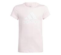 adidas Fille Essentials Big Logo Cotton Tee, Clear Pink/White, 13-14 Years