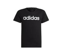 adidas Fille Essentials Linear Logo Cotton Slim Fit Tee, Black / White, 13-14 Years