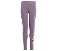 adidas Fille Essentials Linear Logo Cotton Tights, Shadow Violet/Clear Pink, 9-10 Years