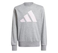 adidas Fille Essentials Sweatshirt, Medium Grey Heather/Clear Pink, 11-12 Years