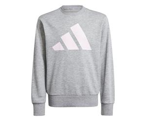 adidas Fille Essentials Sweatshirt, Medium Grey Heather/Clear Pink, 13-14 Years