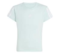 adidas - Girl's 3-Stripes Tee - T-shirt - 128 - halo mint / white
