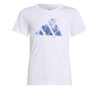adidas Fille Flower Print Training Graphic Tshirt, White, 13-14 Years