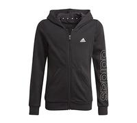 adidas Fille G Lin Fz Hd Sweat, Noir/Blanc, 10 ans EU