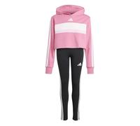 adidas Fille SEASONAL ESSENTIALS TIBERIO 3 STRIPES FLEECE LEGGINGS SET, pink fusion/white/clear pink, 11-12 Years