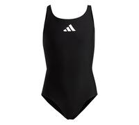Adidas Fille Solid Small Logo Swimsuit, Black/White, 3-4 Years