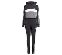adidas Fille Tiberio 3-Stripes Colorblock Fleece Leggings Set Kids, black/white/white, 9-10 Years