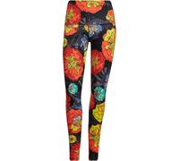 Adidas Floral Running Leggings Womens Black/Brired 6 (XXS) Female
