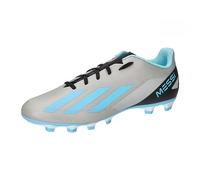 adidas Football Shoes (Firm Ground) X Crazyfast Messi.4 FxG, Silver Met./Bliss Blue/Core Black, IE4072, 9-
