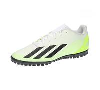 adidas Football Shoes (Turf) X Crazyfast.4 TF, FTWR White/Core Black/Lucid Lemon, IE1583, 9