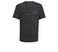 adidas Garçon AEROREADY Heather Tee, Grey Six/Black, 7-8 Years