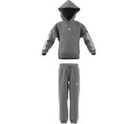 adidas Garçon Little Kids 3 Stripes Essentials Fleece Track_Suit, medium grey heather, 4-5 Years