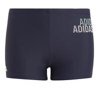 adidas Garçon Logo Swim Boxers, Legend Ink/Pulse Mint/White, 4-5 Years