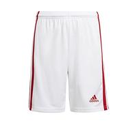 adidas Garçon Squadra 21 Shorts, White/Team Power Red, 13-14 Years