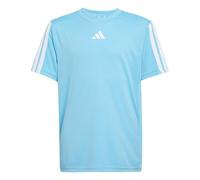 adidas Garçon Train Essentials 3-Stripes T-Shirt, Bright Cyan/White, 13-14 Years