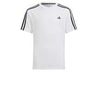 adidas Garçon Train Essentials AEROREADY 3-Stripes Regular-Fit Tee, White/Black, 9-10 Years