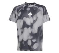 adidas Garçon Training Tee with Allover Graphic, Carbon/Black, 11-12 Years