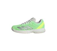 adidas Garçon Unisex Kinder Courtflash Kids Tennis Shoes Chaussures, Pure Teal/Silver Metallic/Lucid Lemon, 30.5 EU