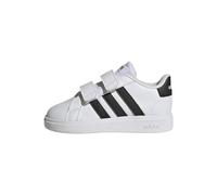 adidas Garçon Unisex Kinder Grand Court Lifestyle Hook and Loop Shoes Chaussures de Tennis, Cloud White/Core Black/Core Black, 19 EU