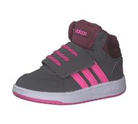 adidas Garçon Unisex Kinder Hoops Mid 2.0 Chaussure de Basketball, Grey/Screaming Pink/Core Black, 20 EU